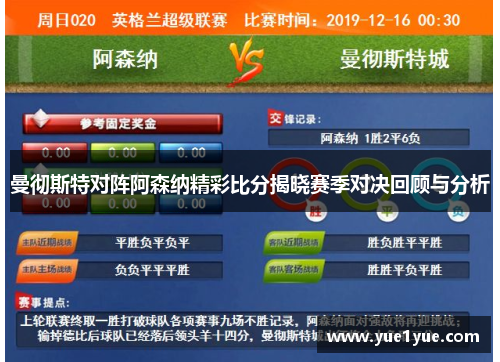 曼彻斯特对阵阿森纳精彩比分揭晓赛季对决回顾与分析